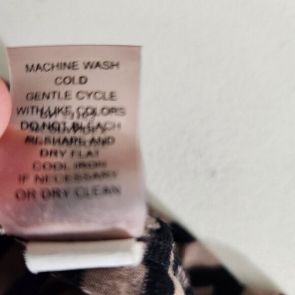 Cable & Gauge Womens Top Size M Draped Cowl Neck Black & Tan Striped - Picture 5 of 12